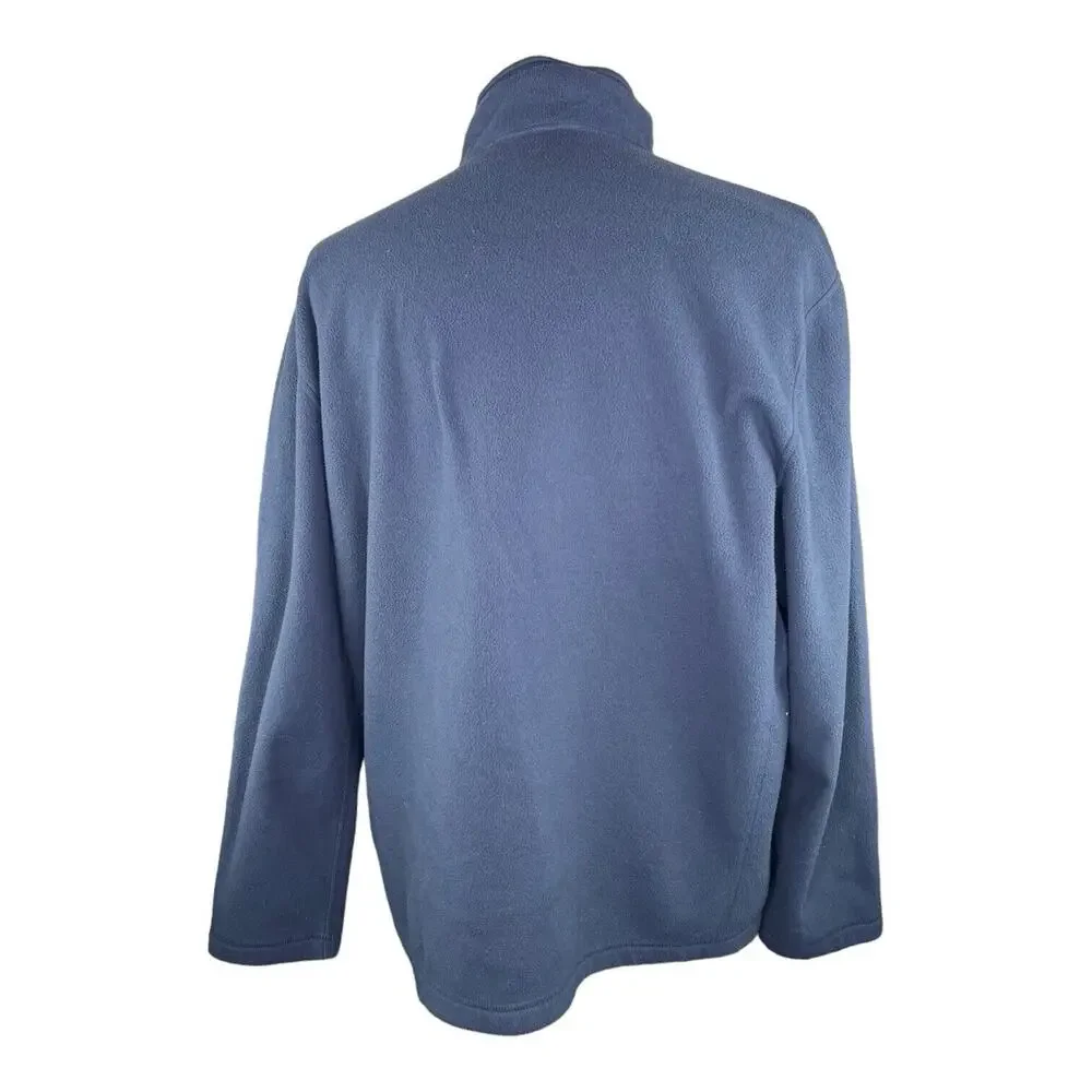 North Face Sweater Mens Blue XL Pullover 1/2 Zip Mock‎ Neck Knit EUC